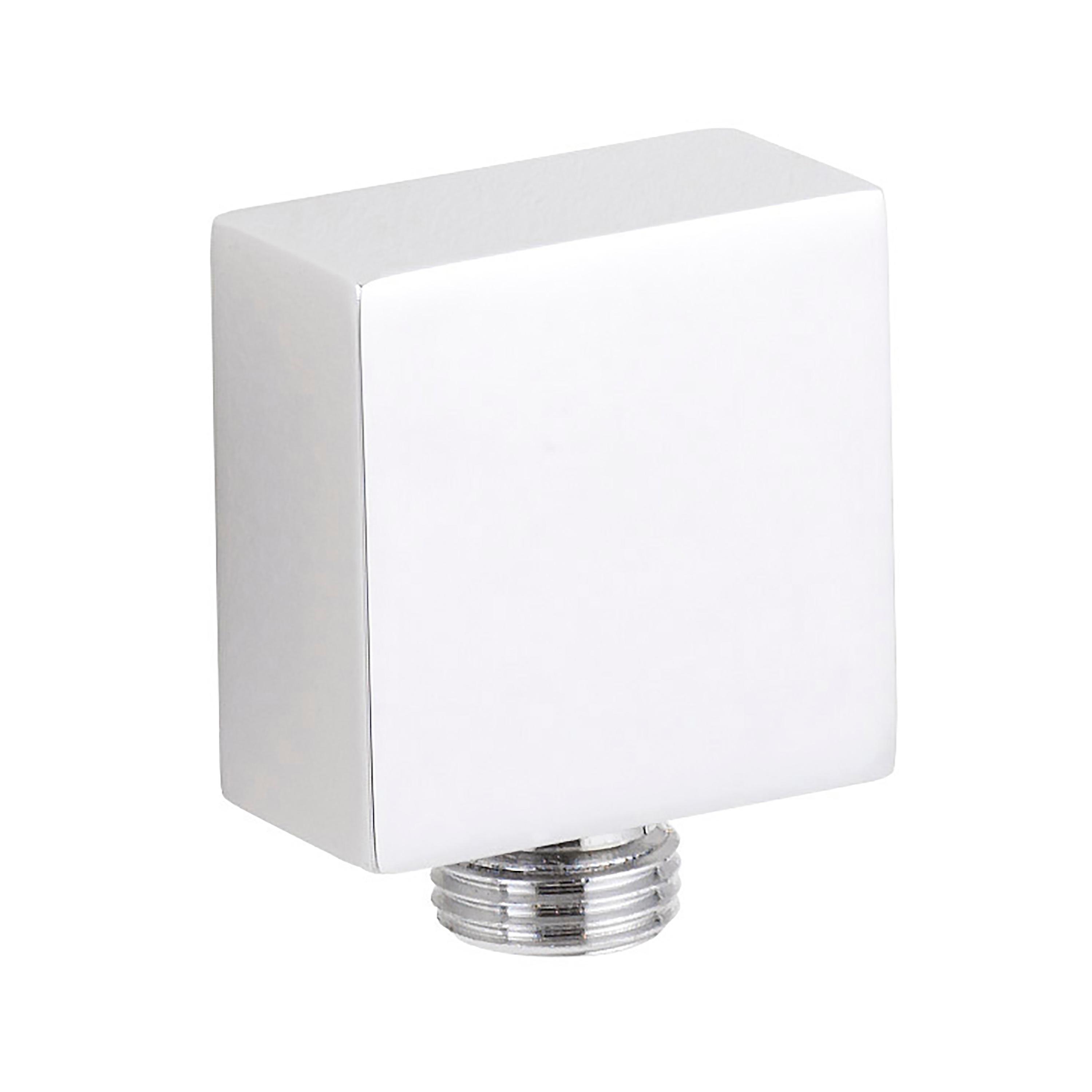Square Chrome Shower Outlet Elbow for Wall Mounted Showers
