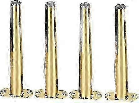 ステンレス鋼の家具サポートレッグ-交換用ショートメタルソファレッグフラッシュテーブルレッグDIYコーヒーテーブル - ゴールド(25cm / 98in)