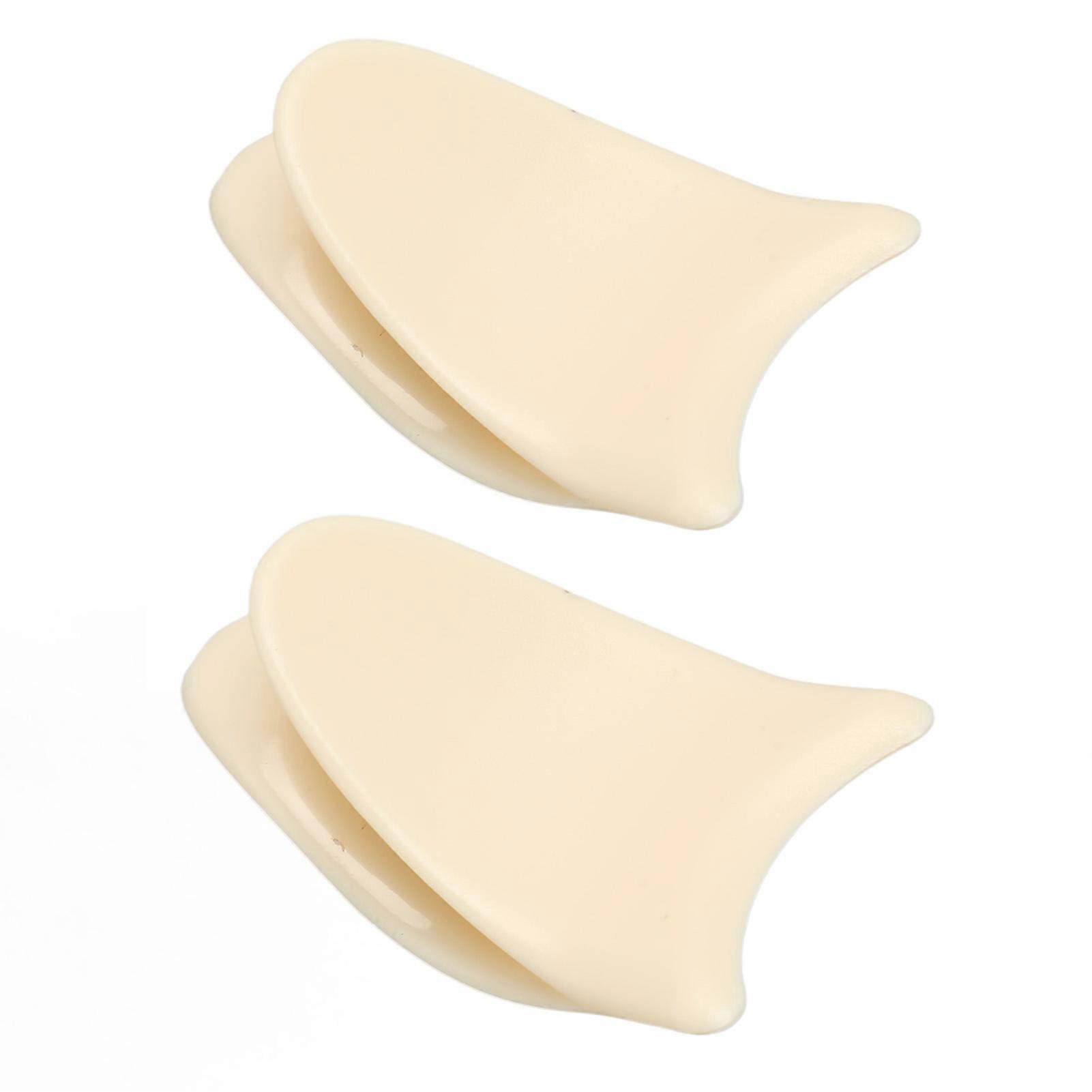 2pcs False Eyelashes Applicator Tool Curved Head Portable Lash Clip for Wear Eyelashes White