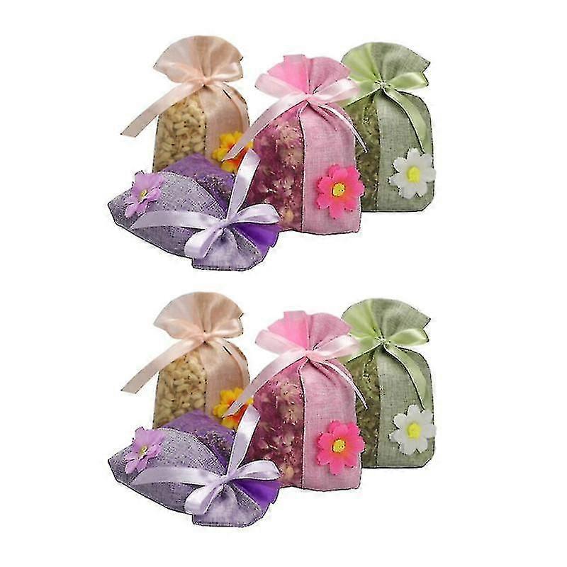 16pcs Linen Drawstring Bag