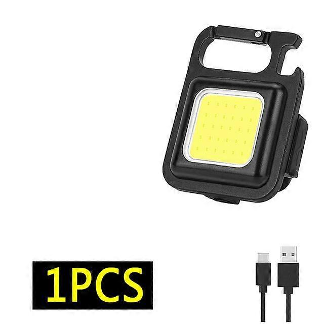 Portable Mini LED Flashlight Work Light Pocket Flashlight Key Chain Pocket Outdoor USB Mini Lamp Cob Work Light Camping Lantern Lamps