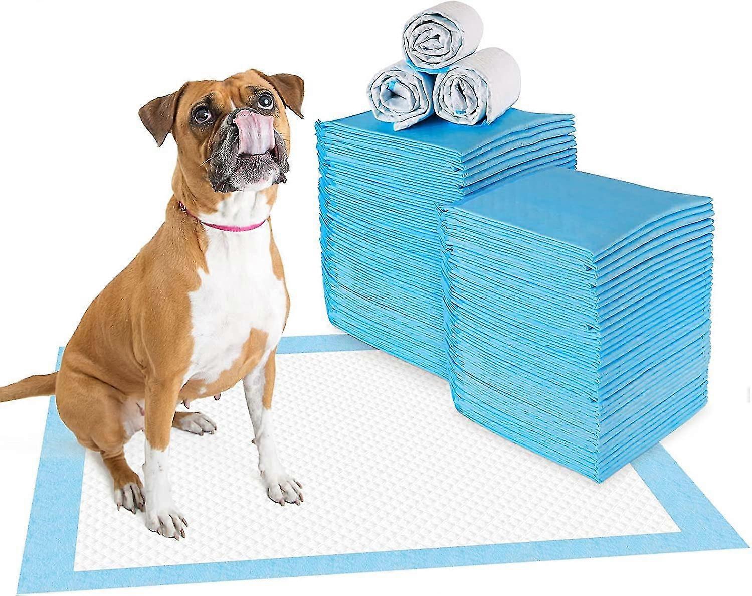 מארז 50 רפידות אילוף גורים לכלב חיית מחמד פיפי סופג אסלה פיפי פיפי מחצלת נגד החלקה עמיד לדליפה (60 * 45 ס"מ)