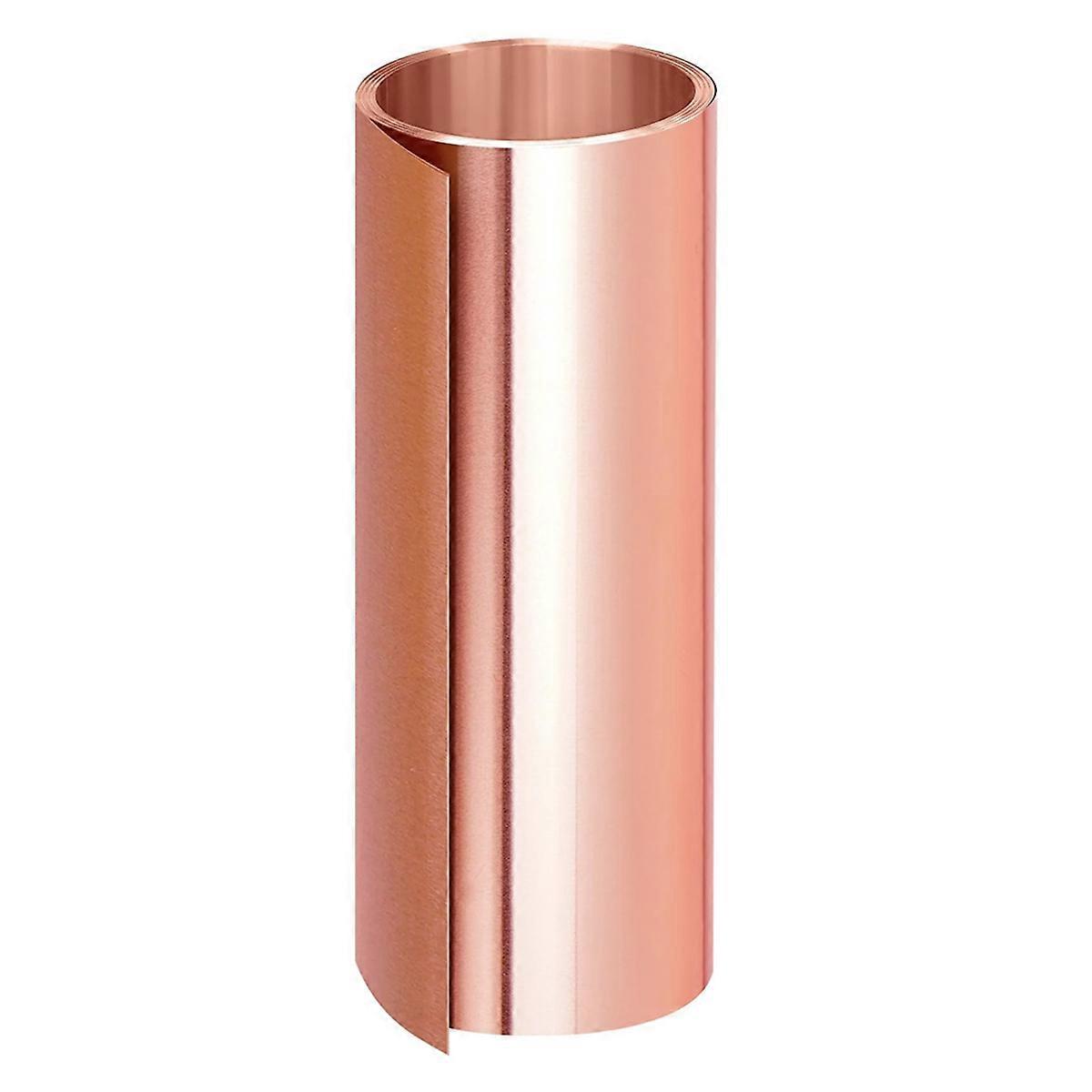 Copper Foil Sheet Roll, 6in x 10Ft Copper Sheet,0.1mm Copper Flashing