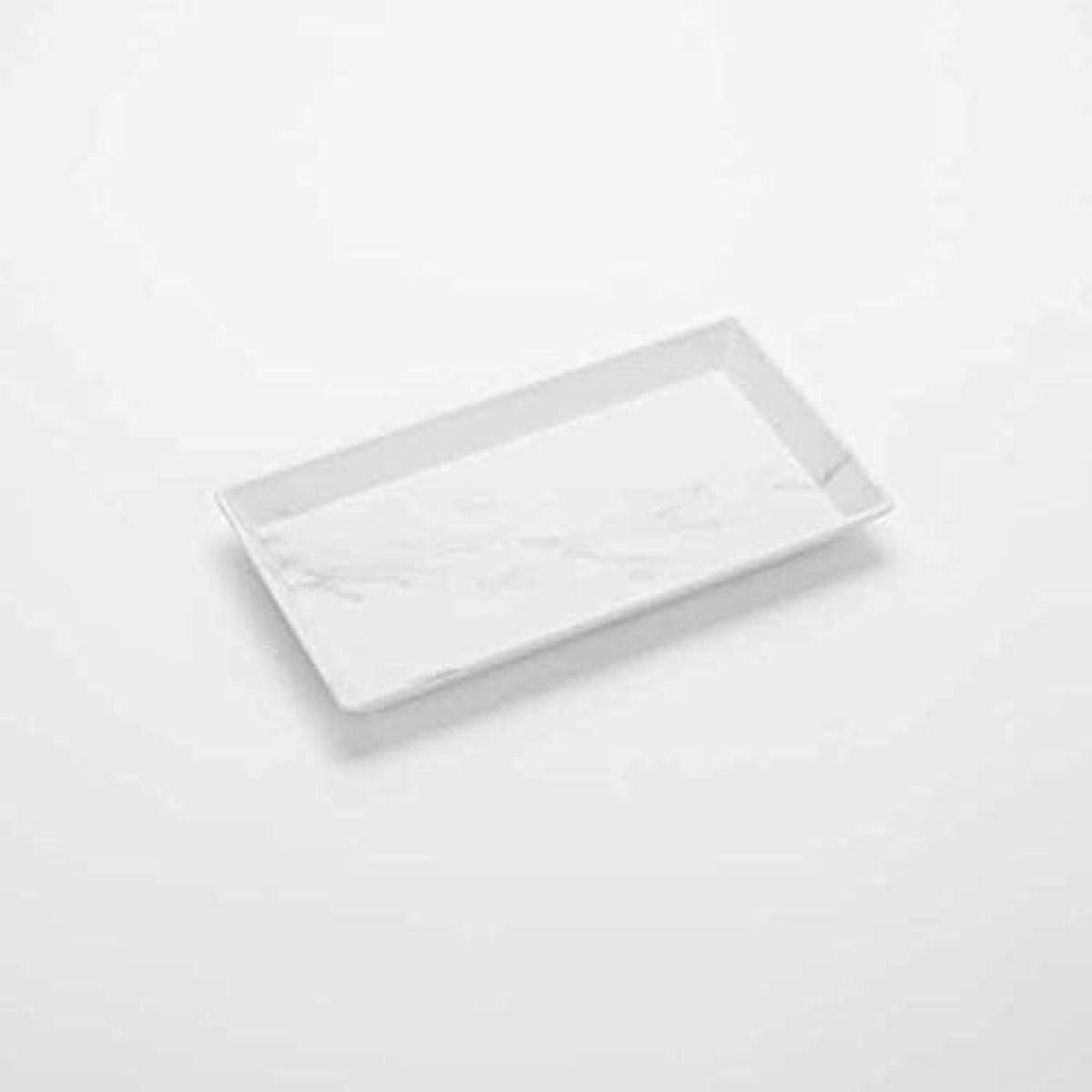 White Marble Platter for Serving 14'