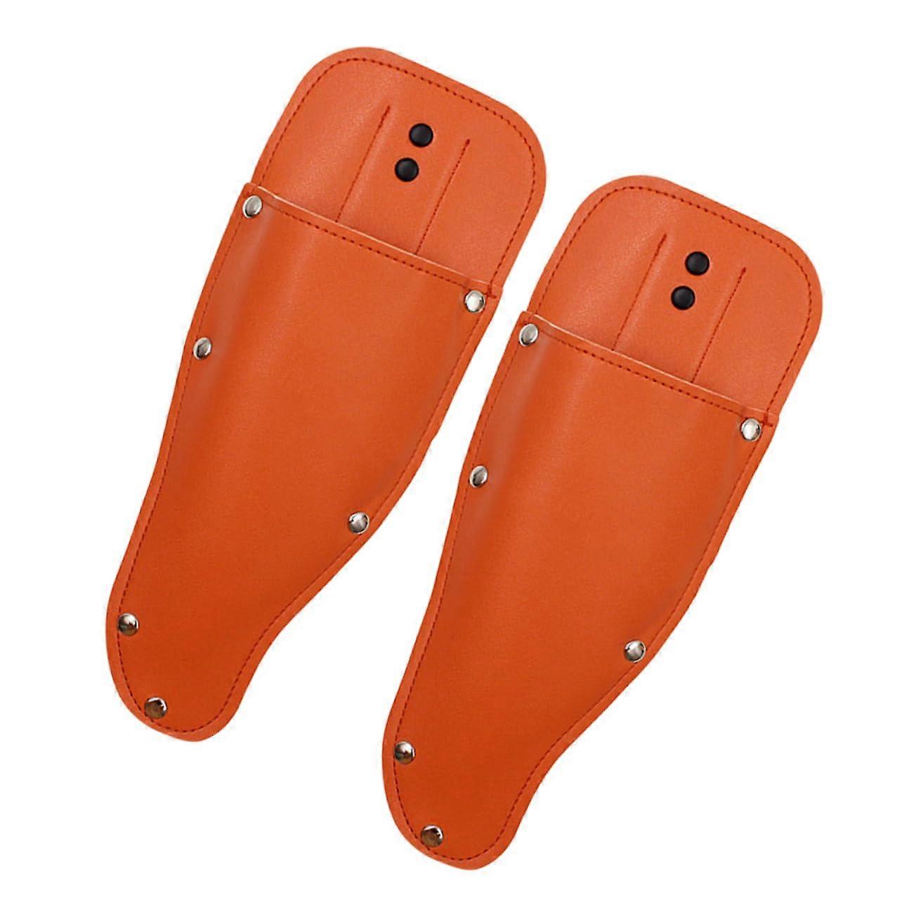 2-Piece Fruit Pruning Set with Retro Leather Scissor Case for Gardening Shears, Durable Pruning Scissors Covers