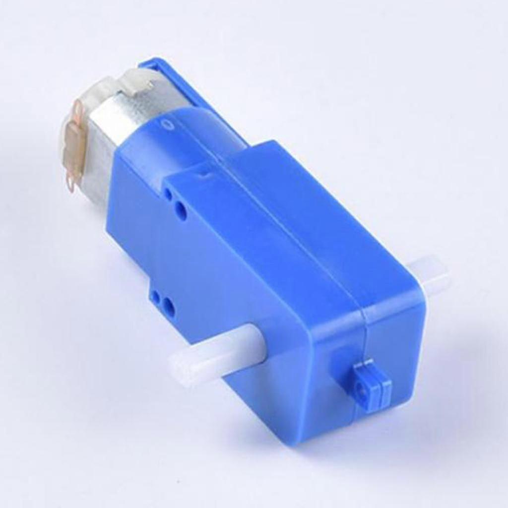 2xPlastic TT Motor Double Shaft 1:120 for DIY Scientific Cars and Robot Blue