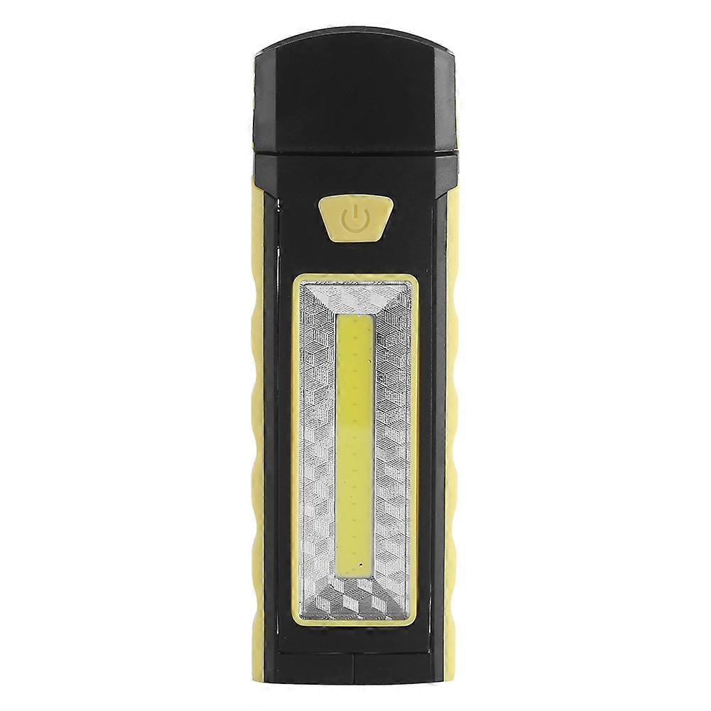 COB LED Magnetic Stand Hanging Hook Work Light Flashlight Outdoor Camping Torch Yellow