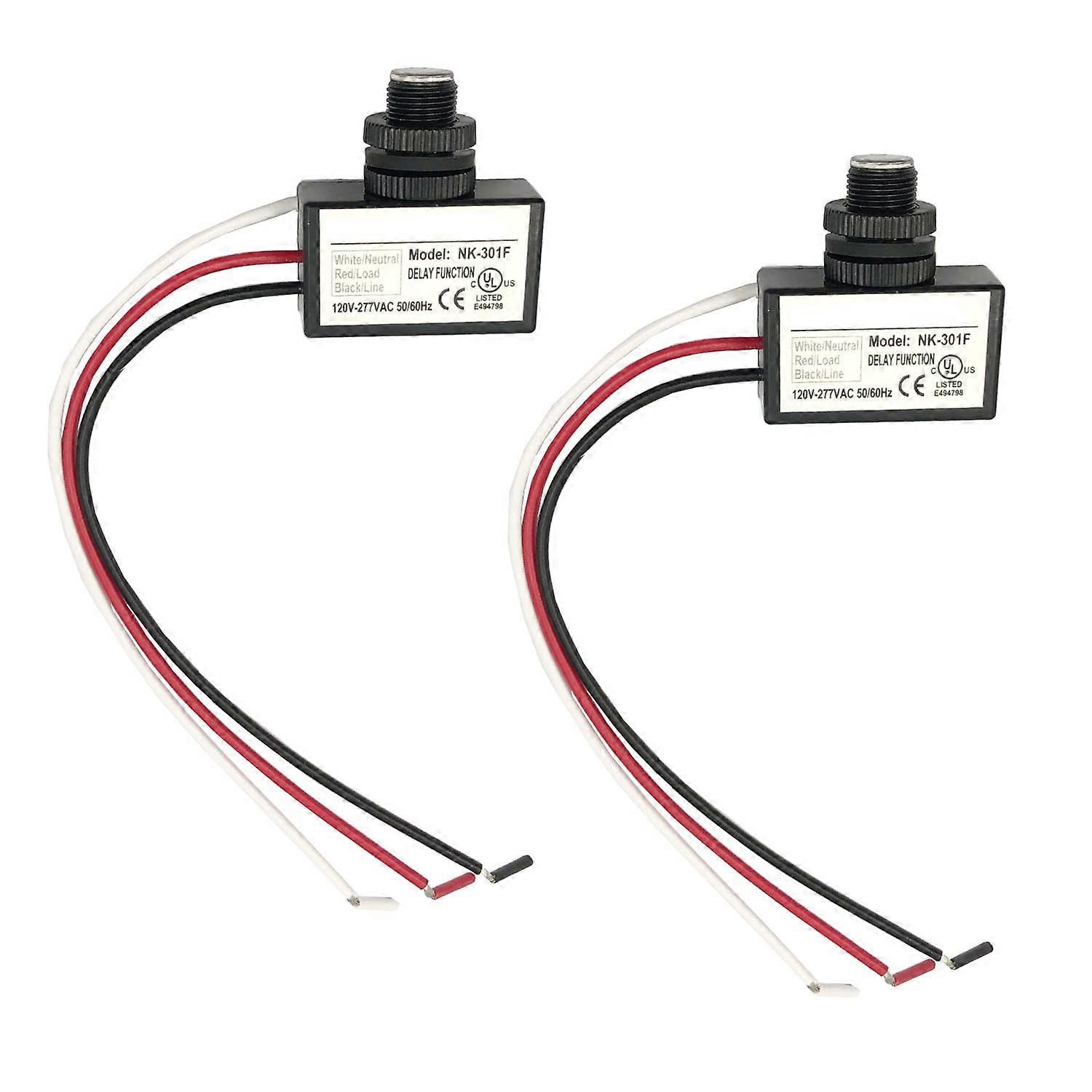 2Pcs AC 120-277V Photoelectric Switch Dusk to Dawn Button Flush Mount Photo Control Eye Switch Light Photocell Sensor