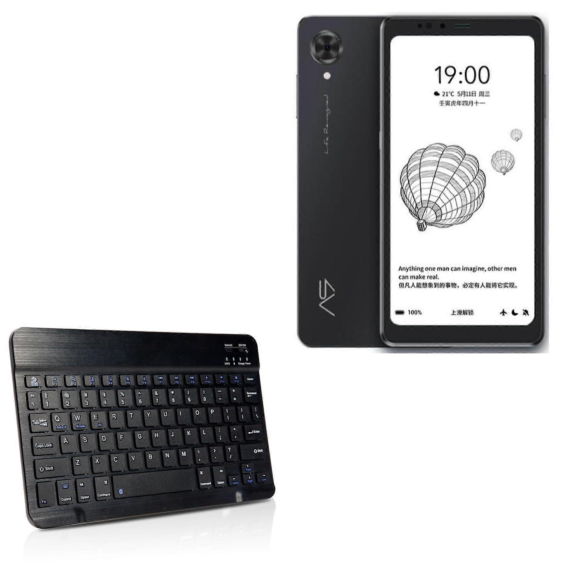 Keyboard Compatible with HiSense A9 Smartphone (6.1 in) - SlimKeys Bluetooth Keyboard, Thin with Chiclet-Style Keys - Jet Black