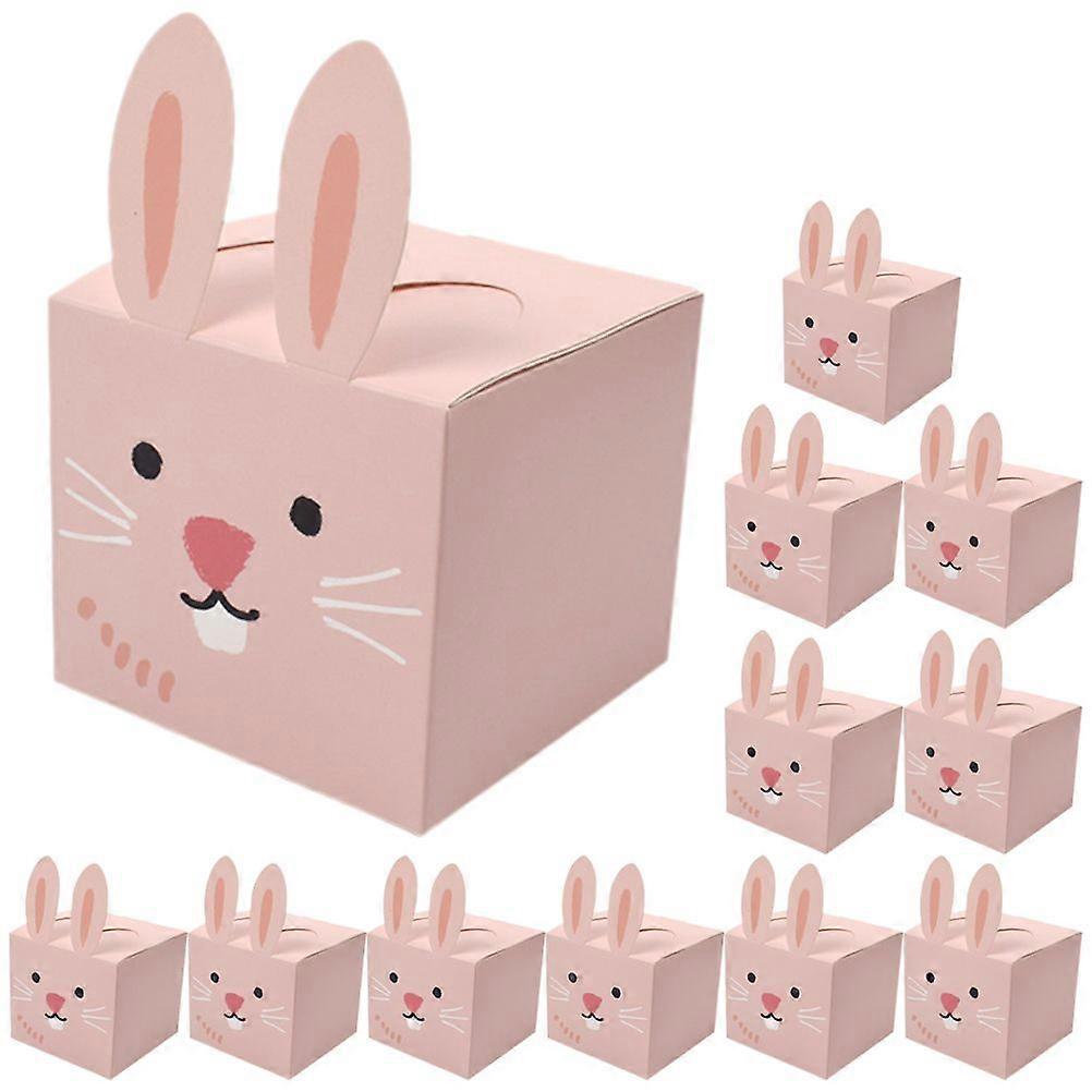 12pcs Easter Bunny Candy Boxes Rabbit Design Gift Boxes Decorative Biscuit Cases