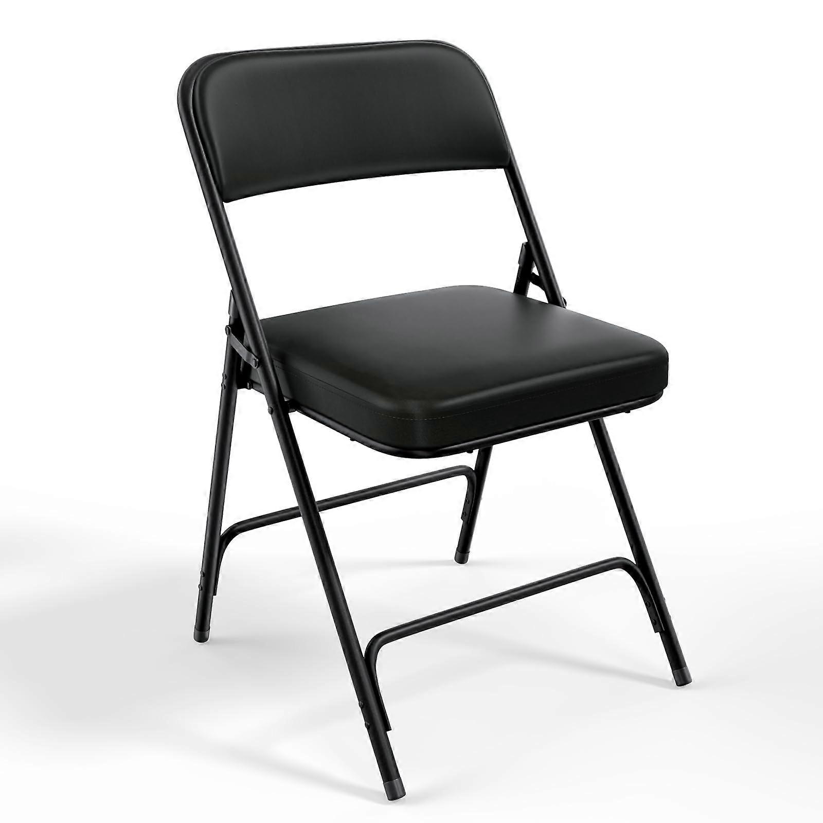 Padded Folding Chairs with Thick Cushion for Indoor and Outdoor Use, Comfortable Seat, Lightweight Design, Easy Storage