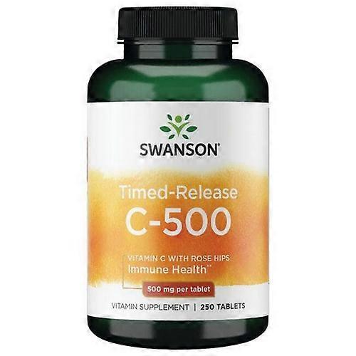 Swanson 维生素 Time Released 维生素 C-500 玫瑰果，500 毫克，250 片
