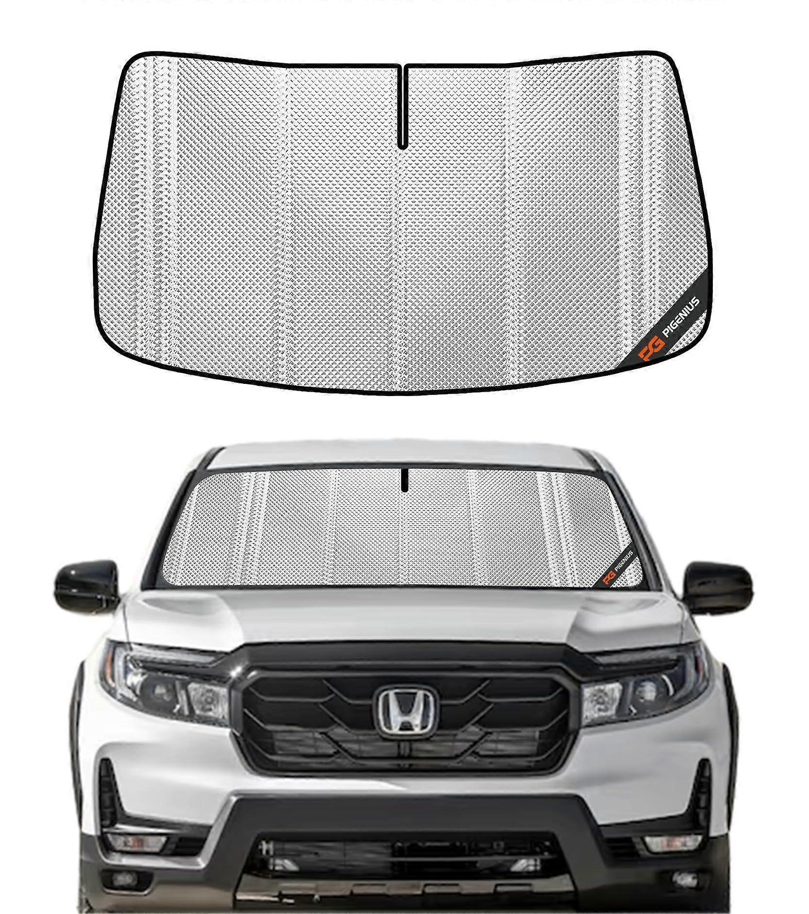 Windshield Sun Shade for 2019 Honda Passport, 2016 Pilot, 2017 Ridgeline with Honda Sensing Camera. Full Front Window Sunshade Coverage