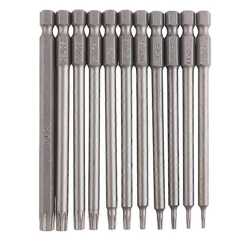 Tool Set 11pcs 100mm Screwdriver Bit Set, 1/4" Magnetic Screw Set, (11pcs)