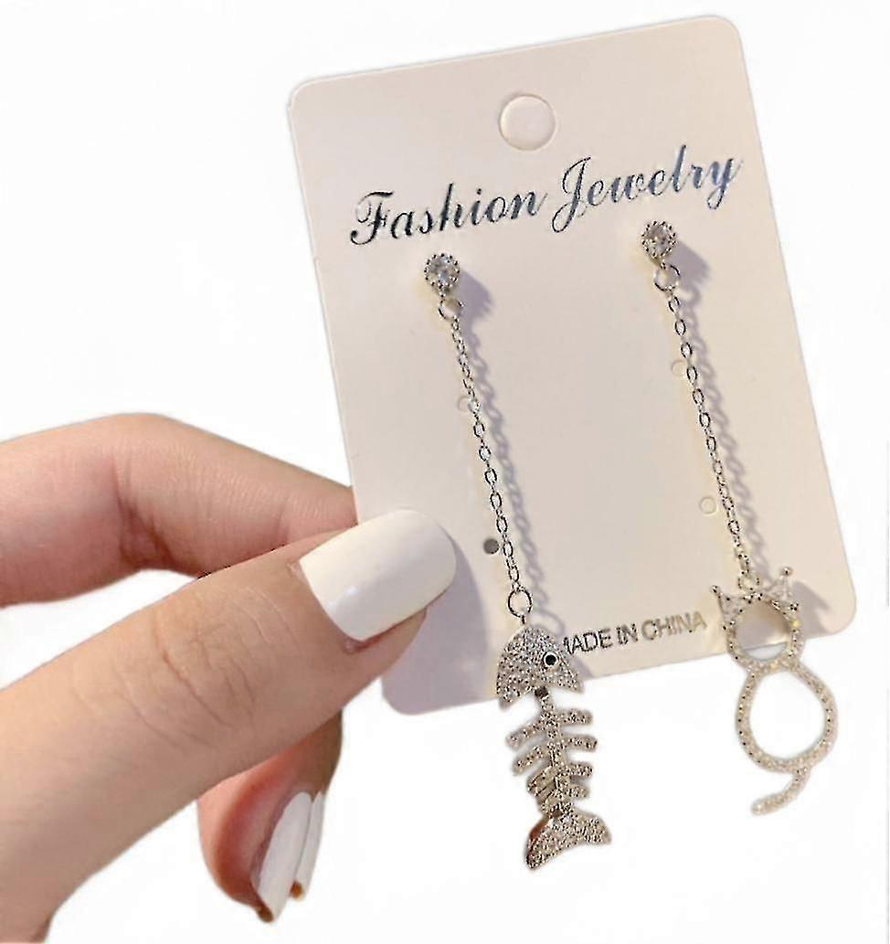 (フィッシュボーンロングシルバーニードルイヤリング