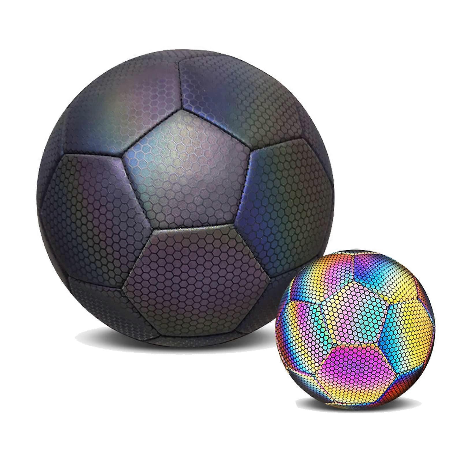 Luminous Soccer Ball Night Games Training Glow Reflective With Net Pocket Air Needle