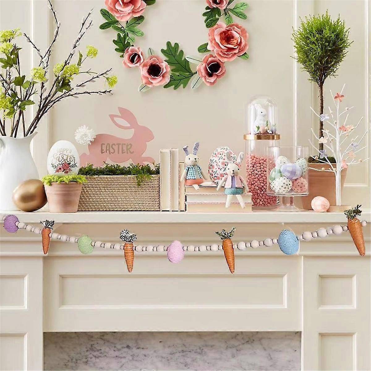 Easter Bunny Carrot Garland, Happy Easter Banner