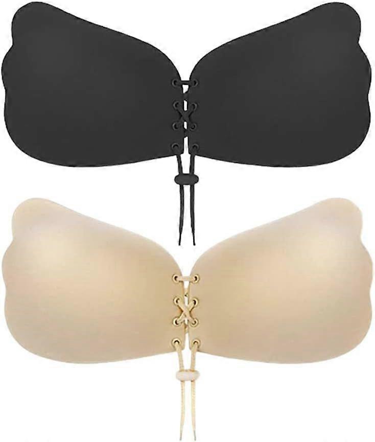 2025 Latest Model  Sticky bra 2 Pairs backless strapless adhesive bras push up