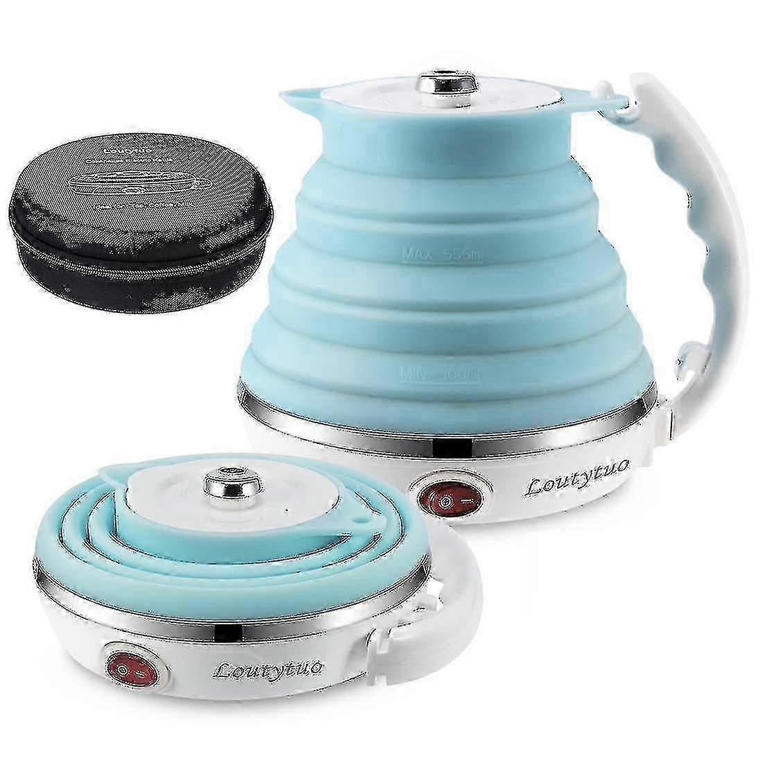 550ml رقيقة جدا ترقية الغذاء الصف سيليكون السفر غلاية كهربائية قابلة للطي