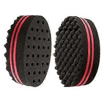 1 Pcs Big And Small Holes Hair Sponge Brushes, Afro Coils Hair Brushes