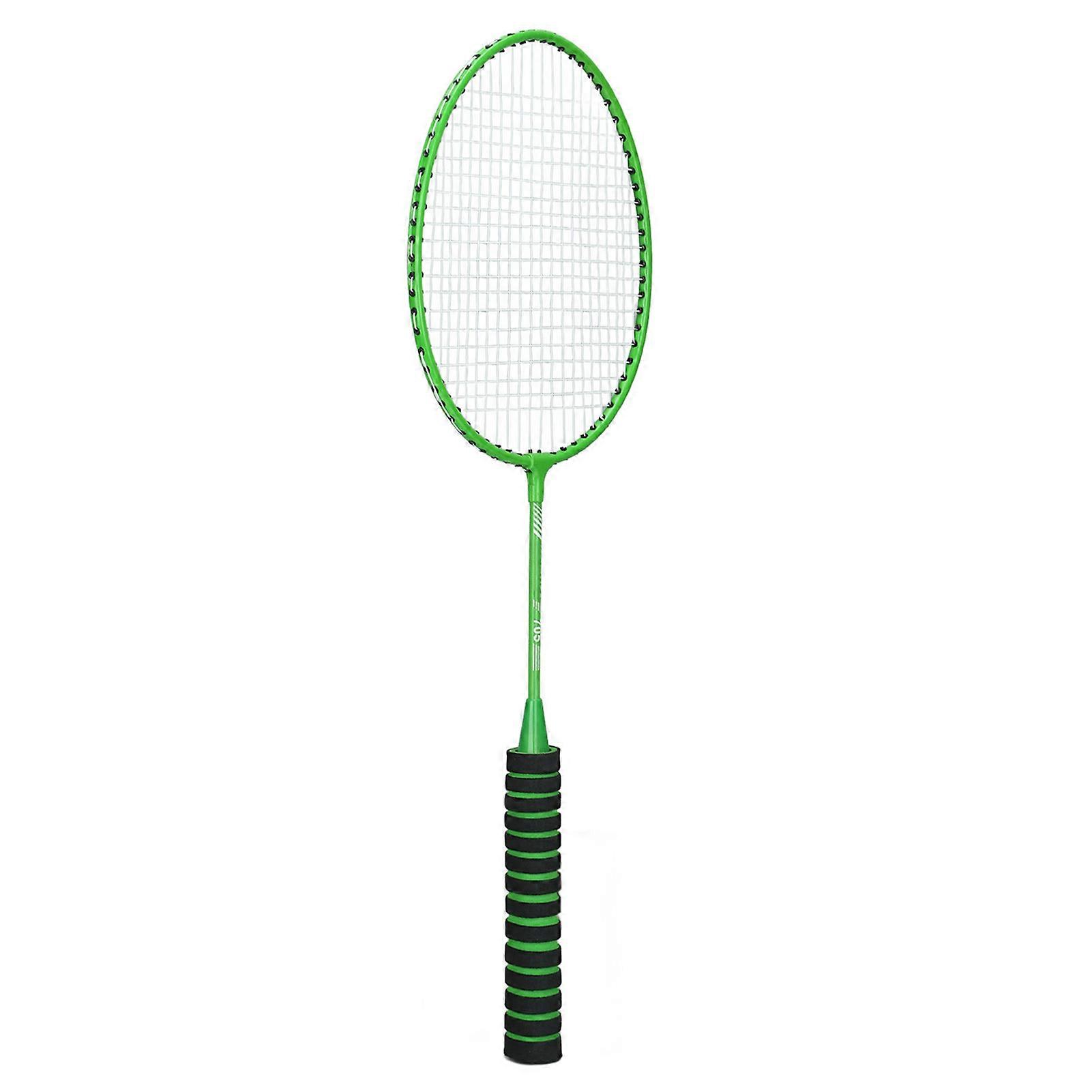 Set Split Type Soft Nylon Handle Shock Proof Iron Alloy Double Badminton Racket for Boys Girls