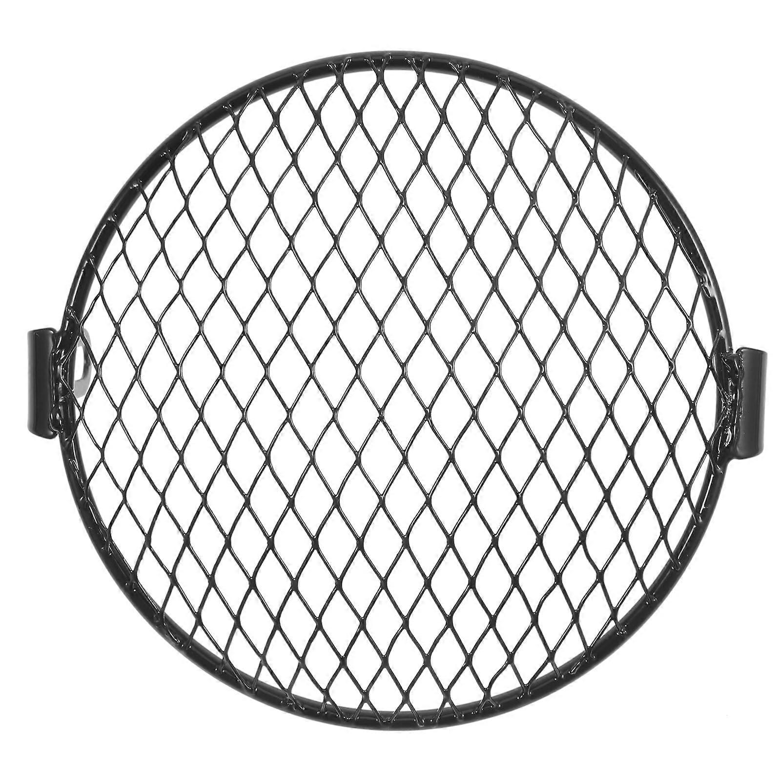 Headlamp Shade Replacement - Retro Chrome Mesh Guard Headlight Cover For Motorcycles