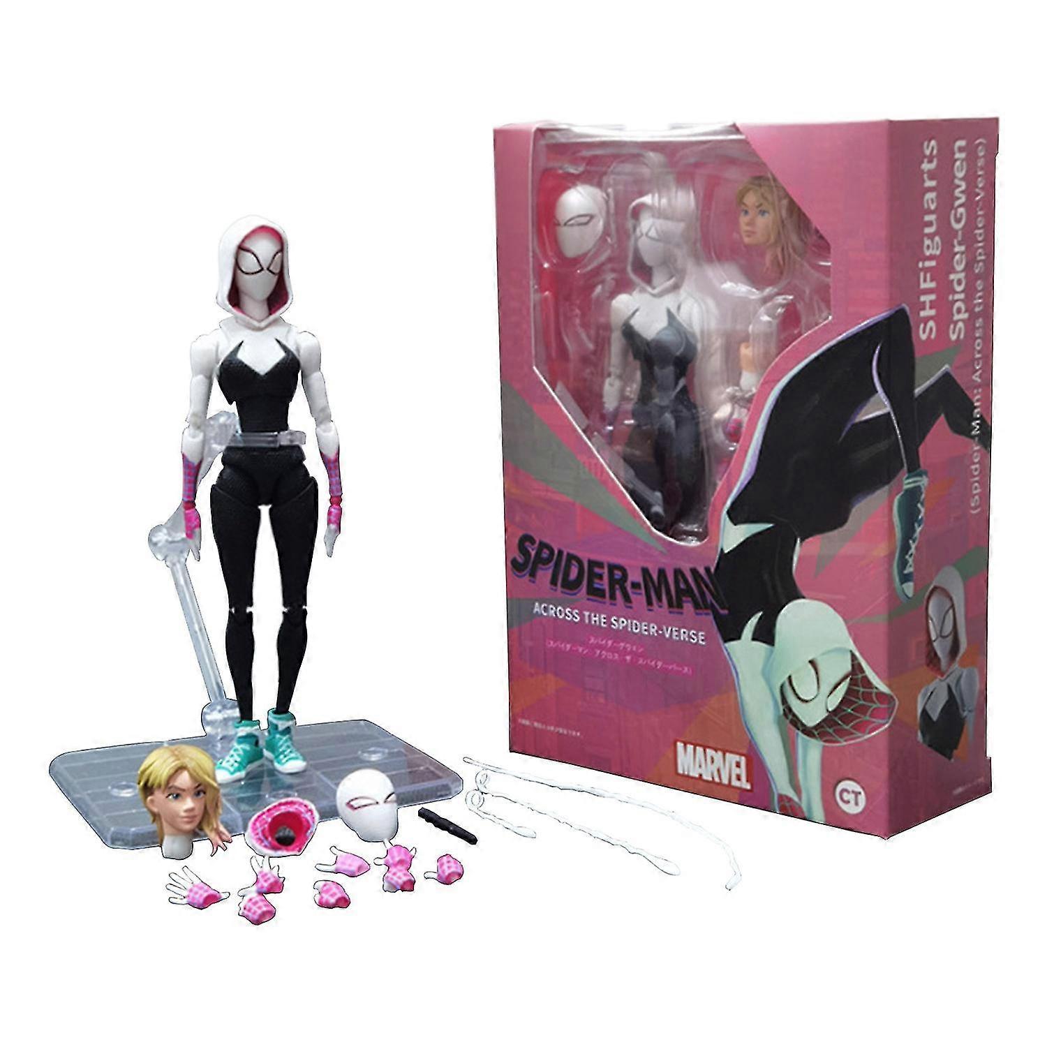 Spider-Gwen & Head from SHF Action Figure with Replaceable Hands