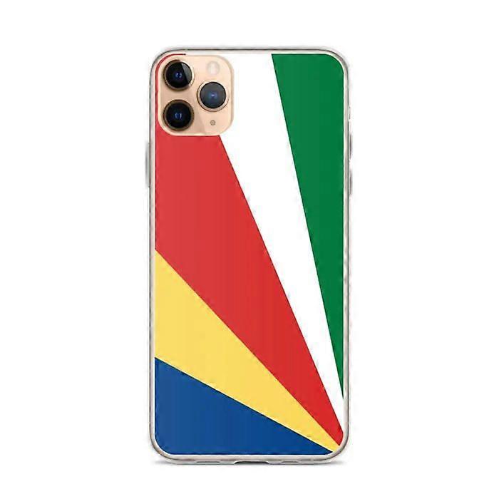 Phone Case – Seychelles Flag – Compatible with iPhone 11 Pro Max – Soft Cover – Durable and Shockproof – Pixelforma