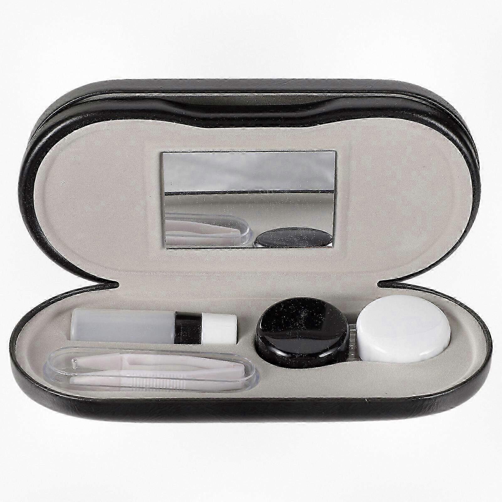 Double Layer Portable Glasses Organizer for Home and Travel, Multi-Function Lens Box and Storage Solution