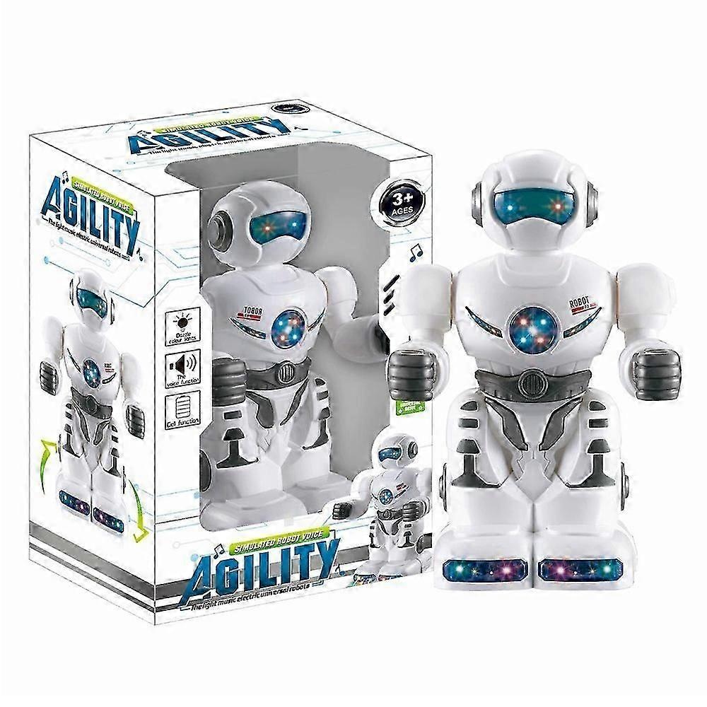 0633 Robot Toy Electric Musical Dancing Toy with Flashing Lights 360 Degree Rotation for Children