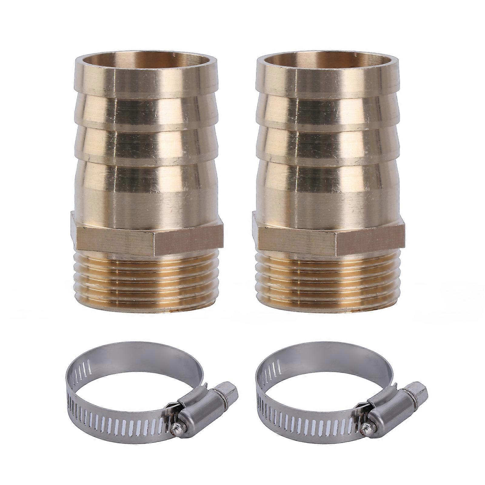Convenient 1" Hose Attachment Set Practical 1" Hose Fitting Set with Clamps Hose Nozzles set Suitable for Various Uses