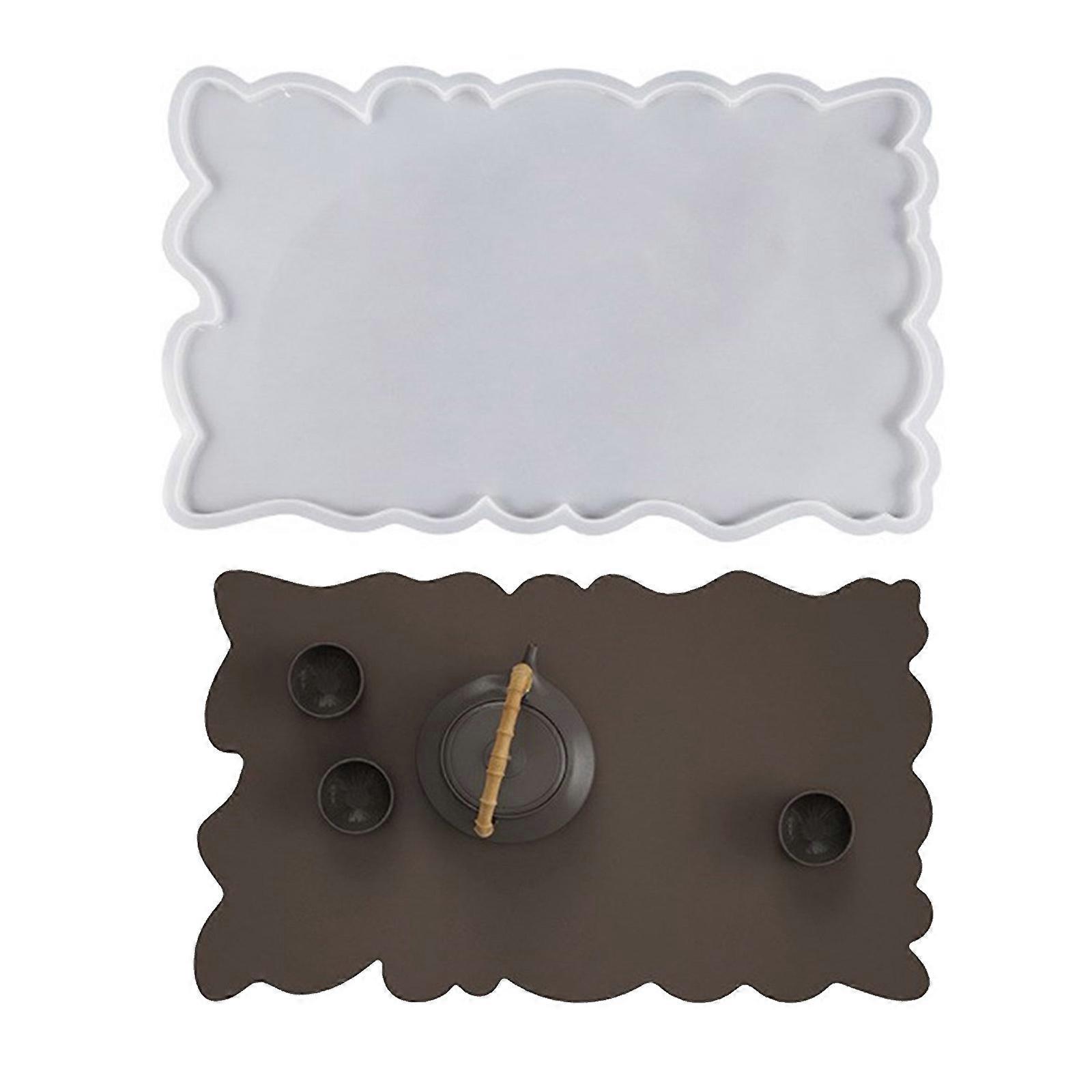 Silicone Tray Molds Epoxy Resin Molds Rectangular Fruit Dish Moulds Silicone Material for DIY Hand-Making Resin Artworks