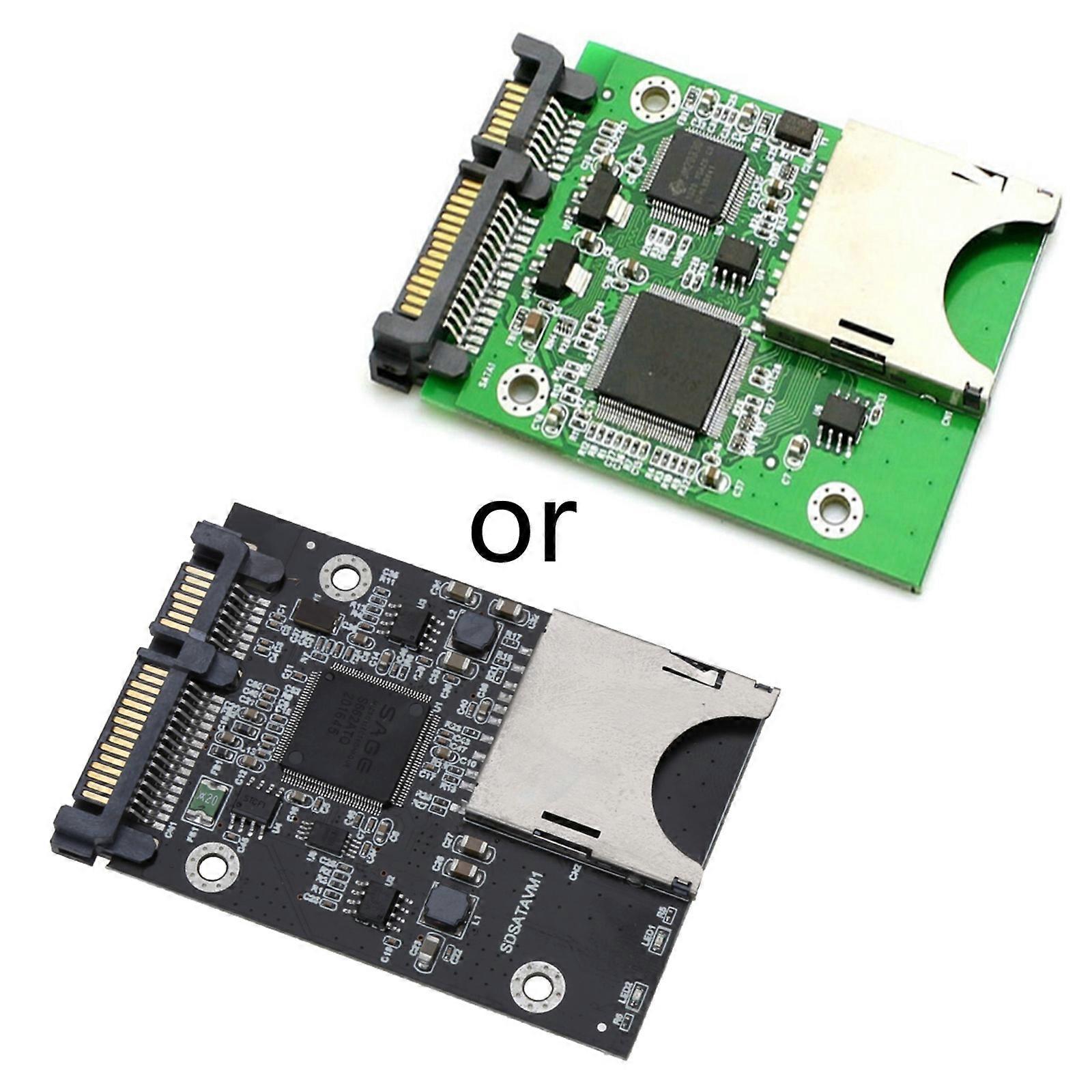 Universal SD to SATA Converter Card 7+15P SATA Serial Adapter Card ATA No Driver Required Easy to Install Multicolor