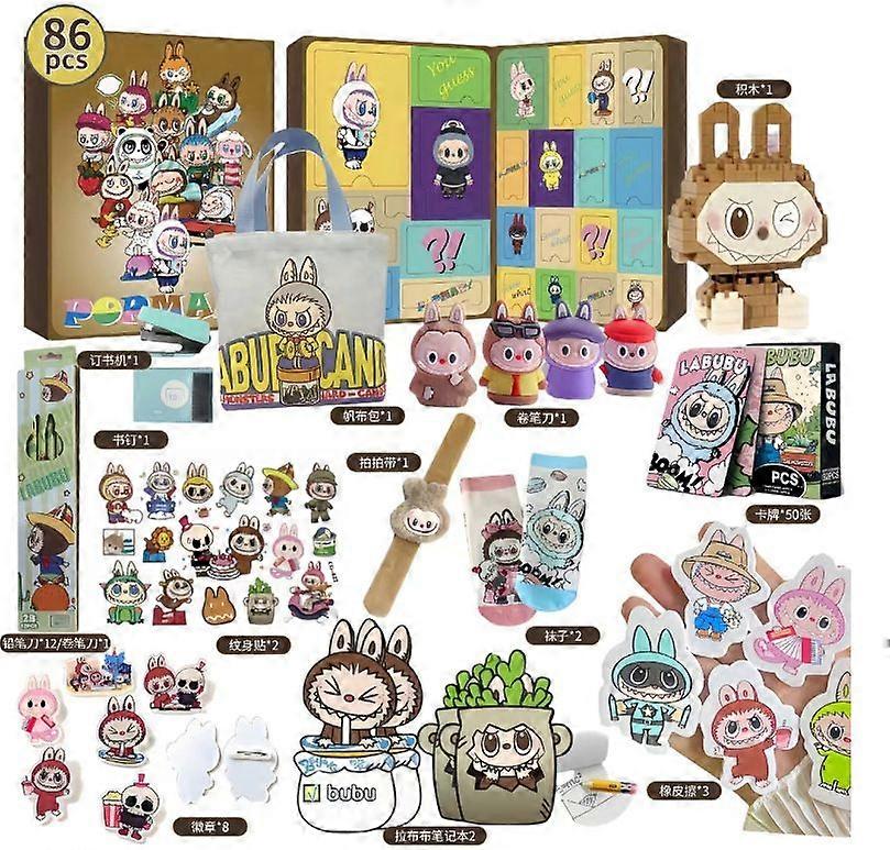 Labub Noël Blind Box Jouet Ensemble Cadeau de Fête 86pcs