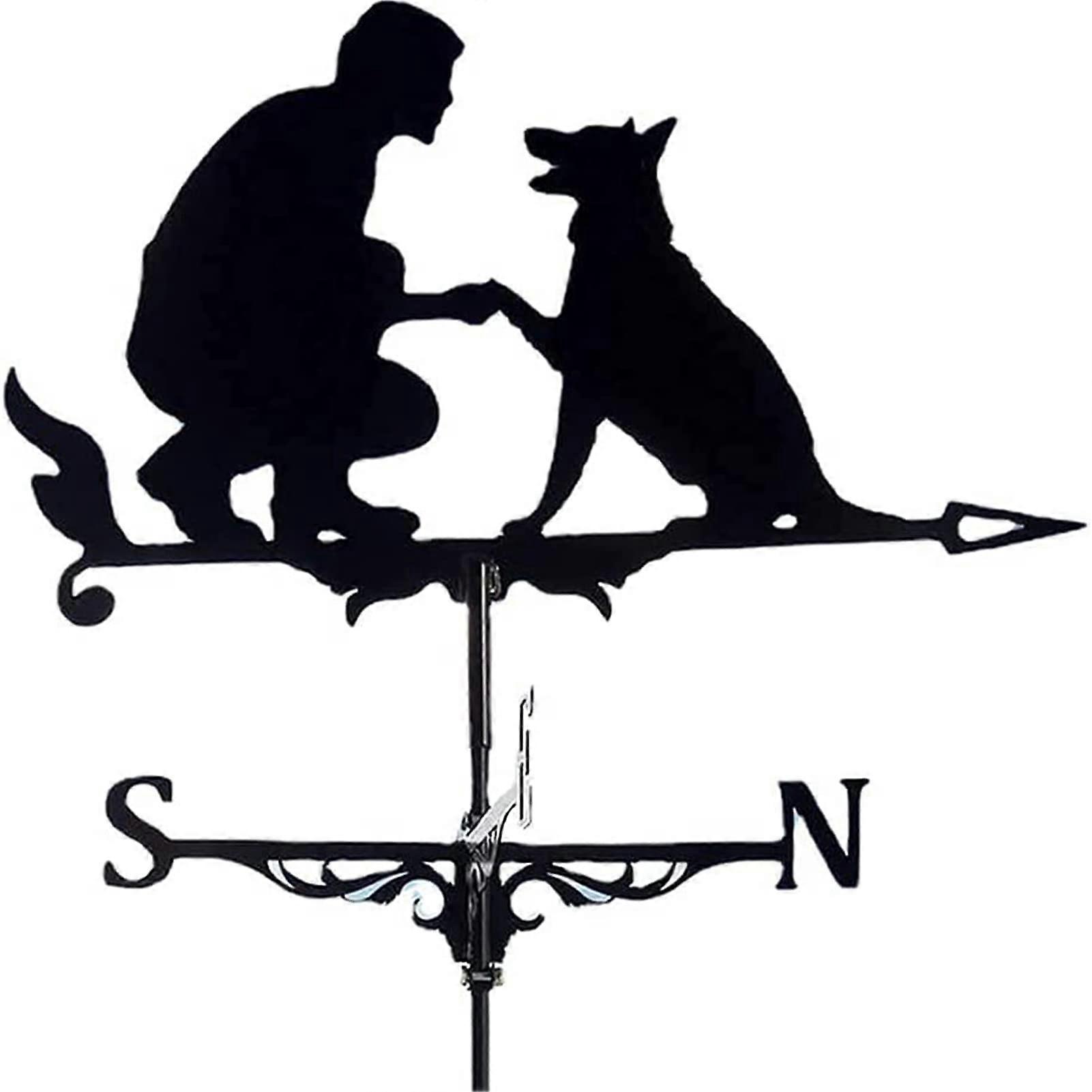 CartoonWeathervane, OriginalityWeathervane, YardWindDirectionIndicator, OutdoorGardenLawnMetalBracket, WindDirectionIndicator, Style 2