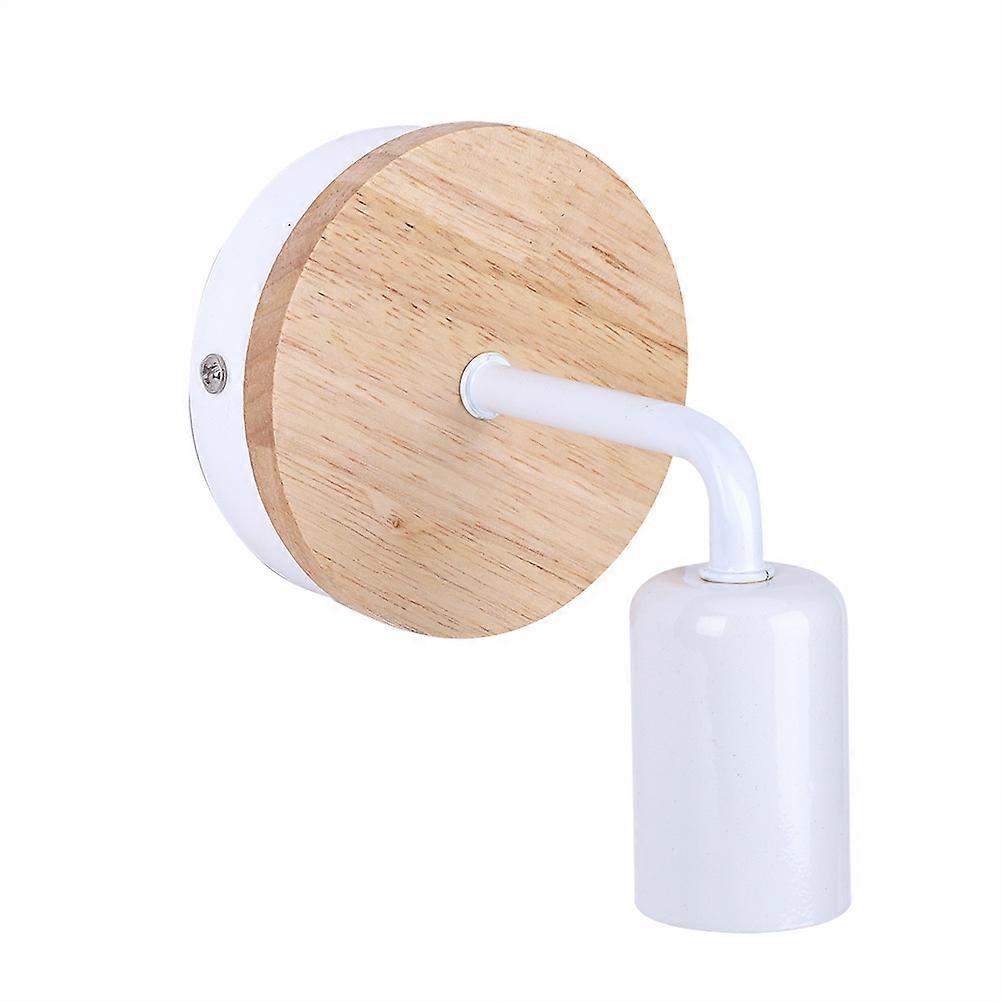 Modern Style Wall Mounted Lamp Holder Bedside Corridor Lampshade with E27 Socket Base(White)