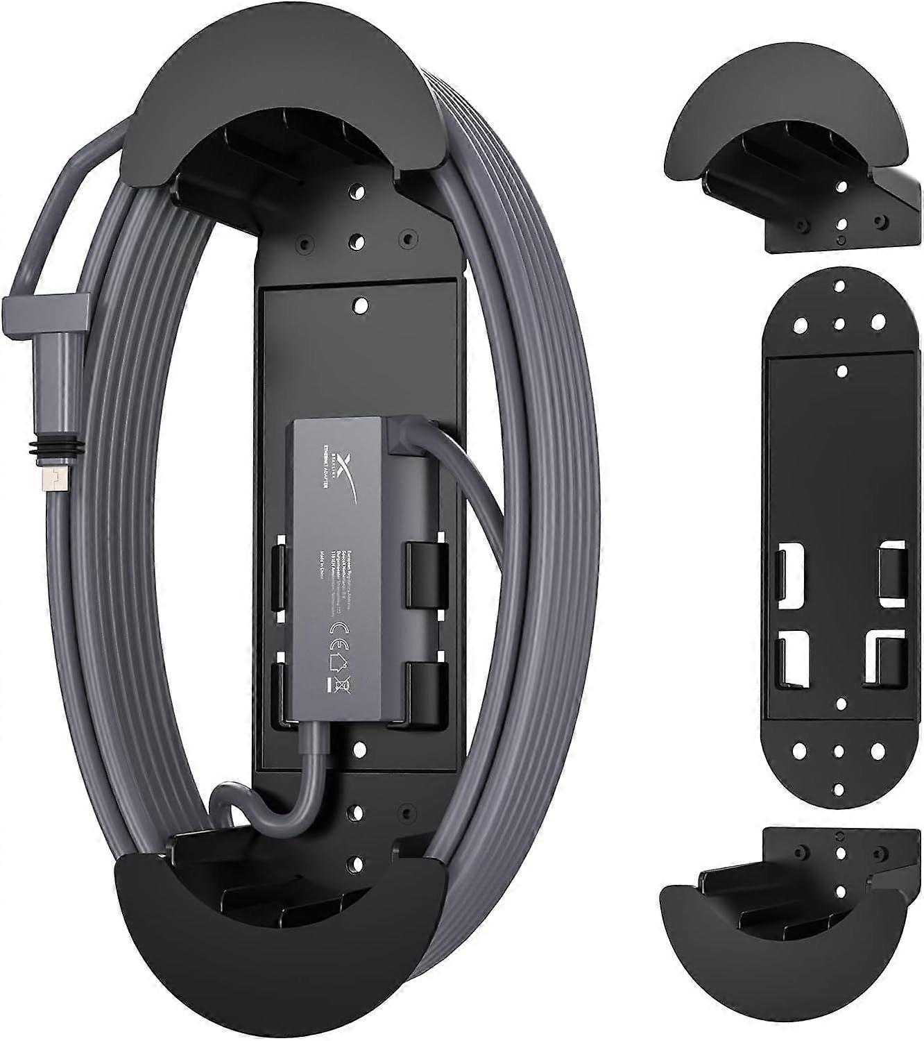 ZRUXE Starlink Ethernet Cable Caddy, Star Link Mounting Kit ABS Stability Starlinks Gen 3 Cord Management Accessories for StarLink and V2 Adapter
