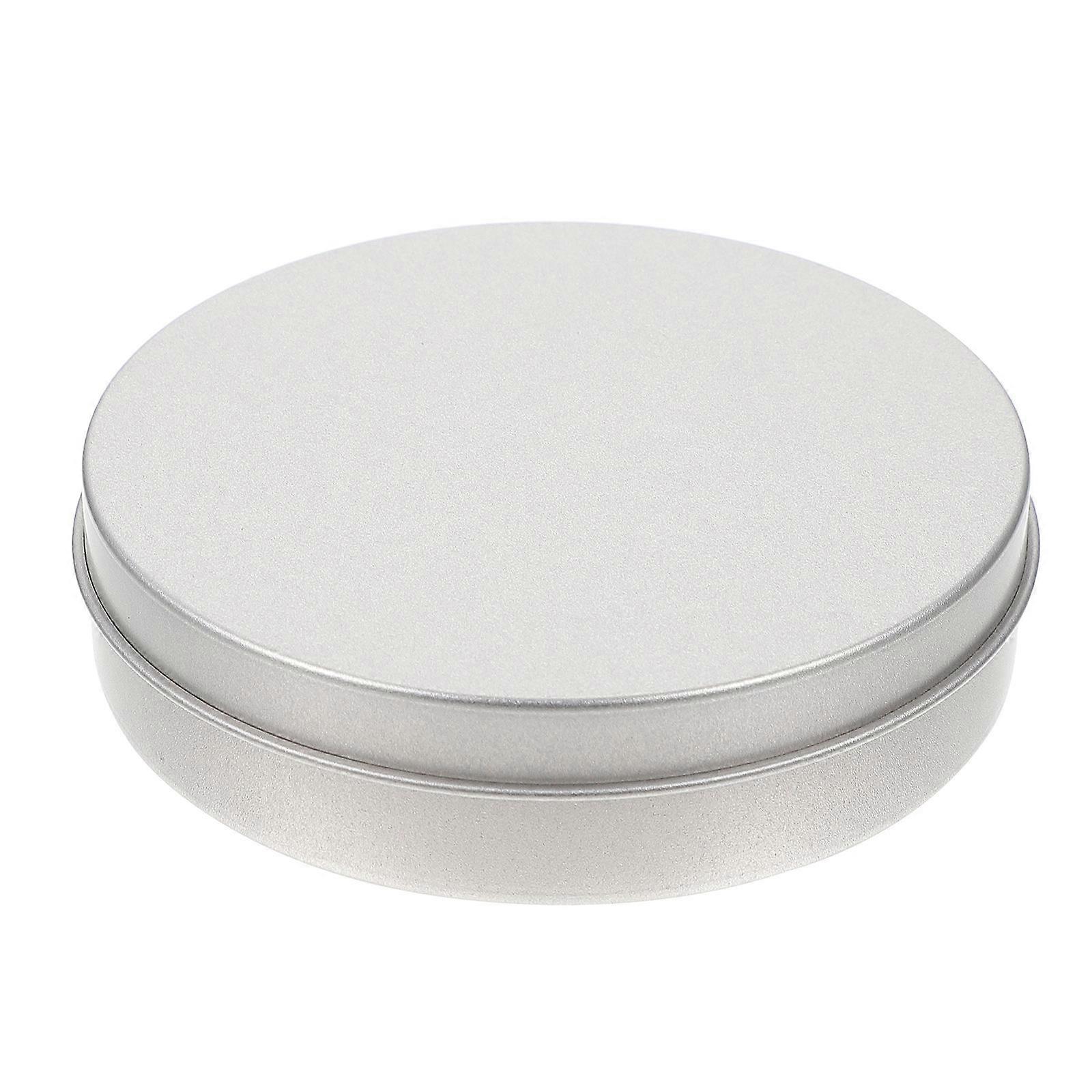 1Pc Round Cookie Storage Case Candy Container Jewelry Tinplate Box