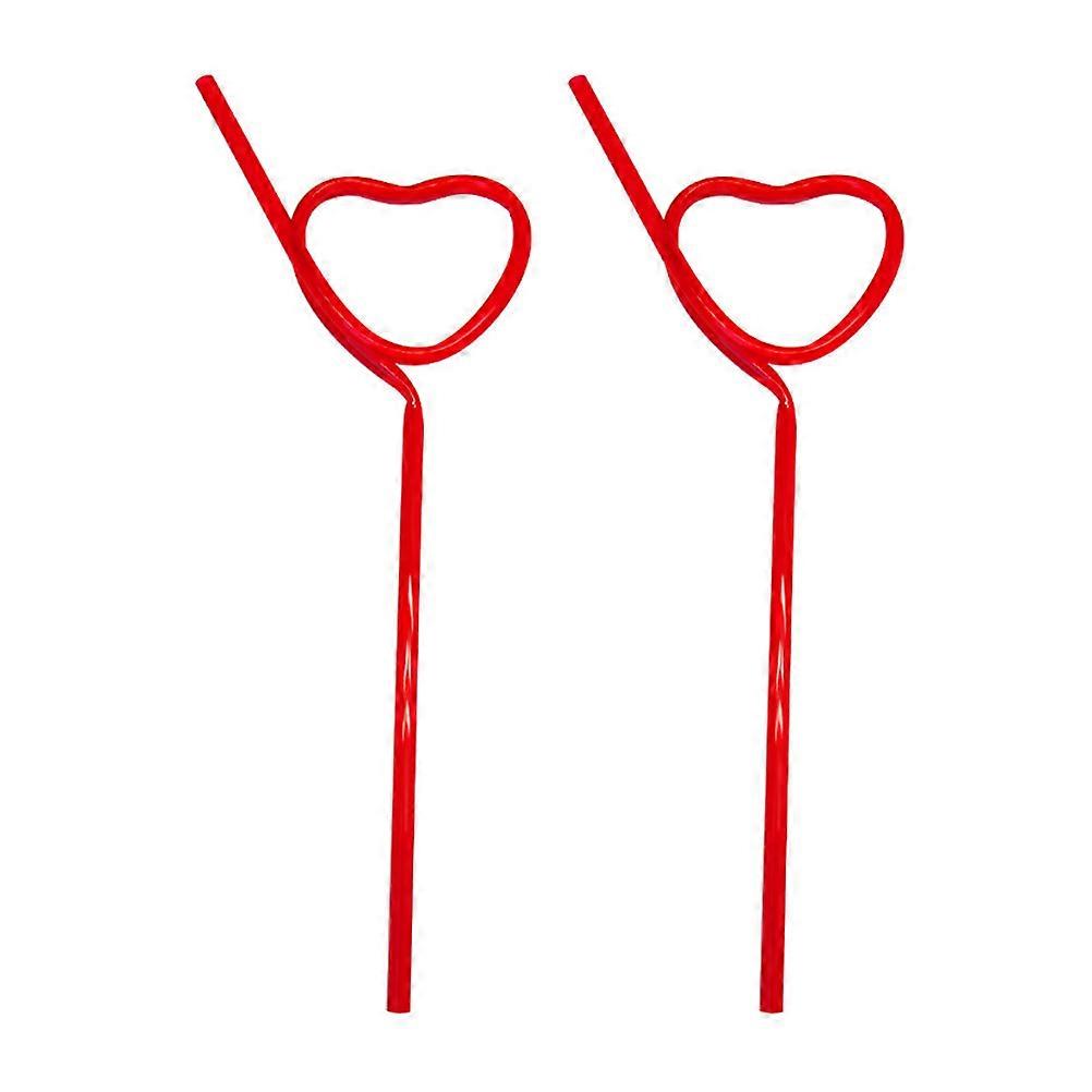 Versatile Heart Drinking Straws for Themed Celebrations
