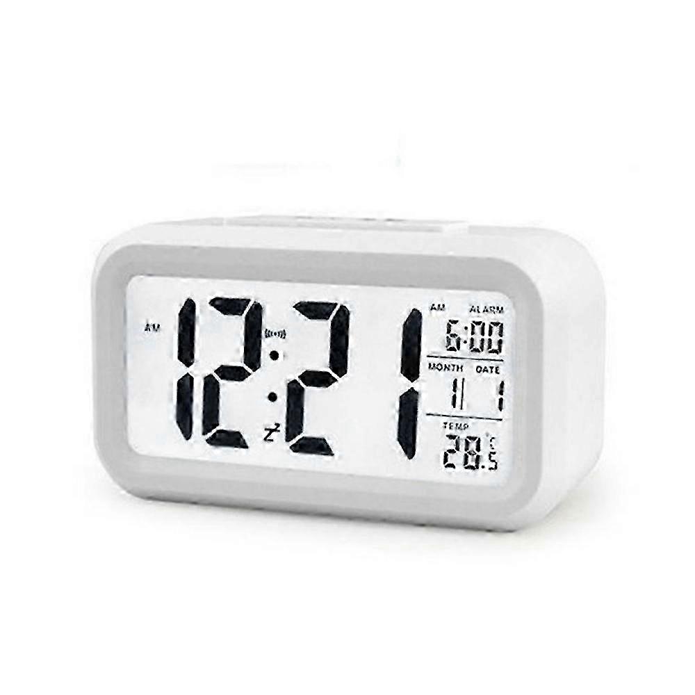 Large Display Digital LED Snooze Alarm Clock with Night Light and Thermometer