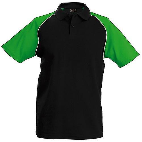 Kariban Mens Contrast Baseball Polo Shirt