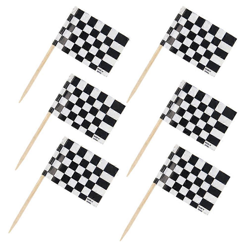 Functional Cake Toppers with Racing Flags Motif, Suitable for All Types of Pastries