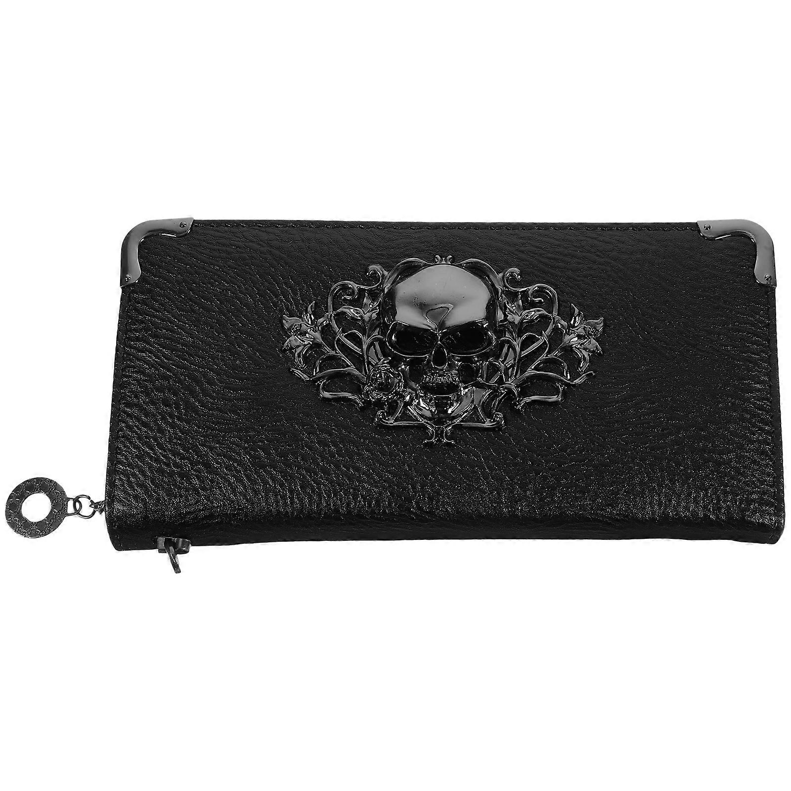 Ladies Wallet, Compact Clutch with Retro-Inspired Punk and Dot Patterns