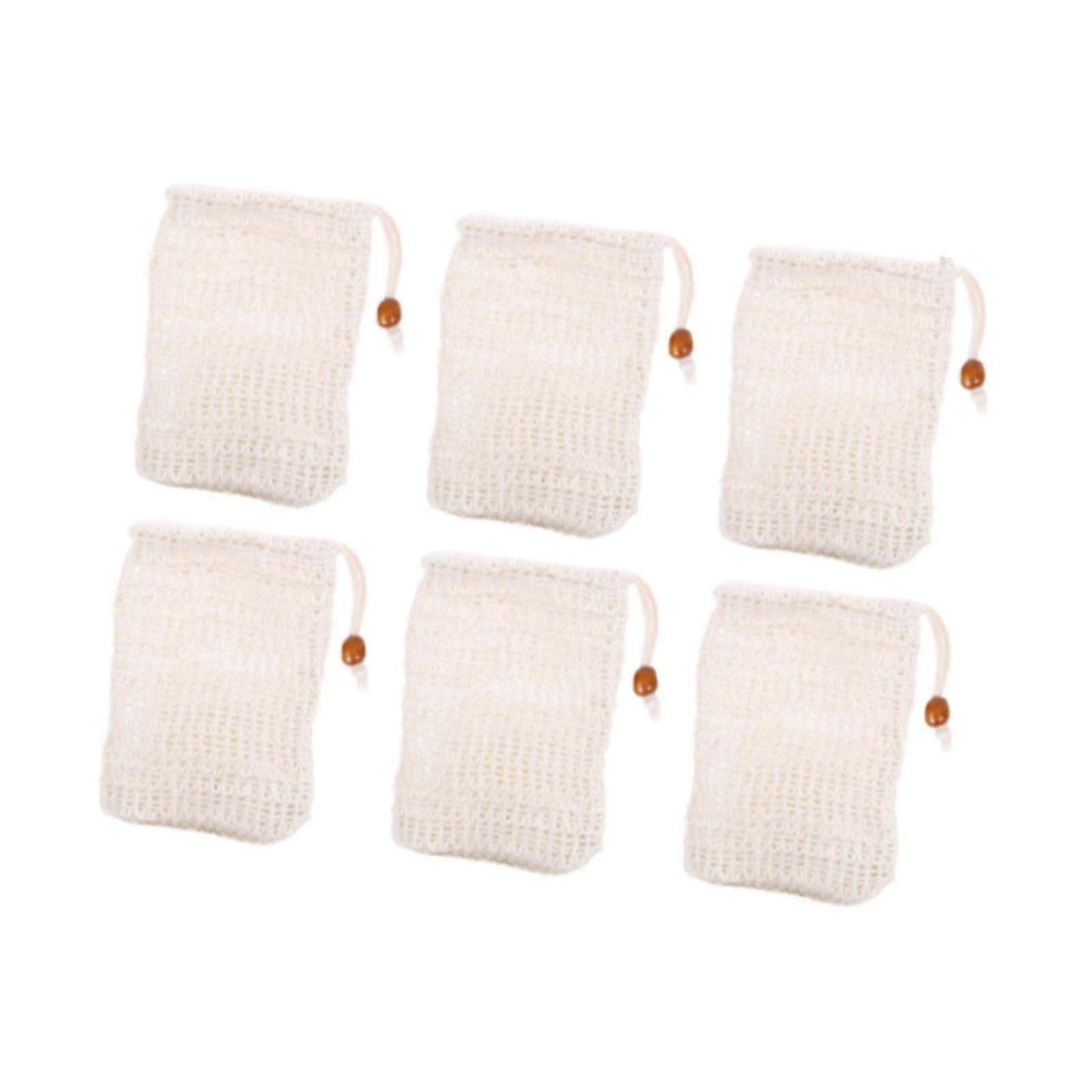 6x Soap Bags Soap Foaming Net for Foaming and Drying Soap Exfoliating Travel Use
