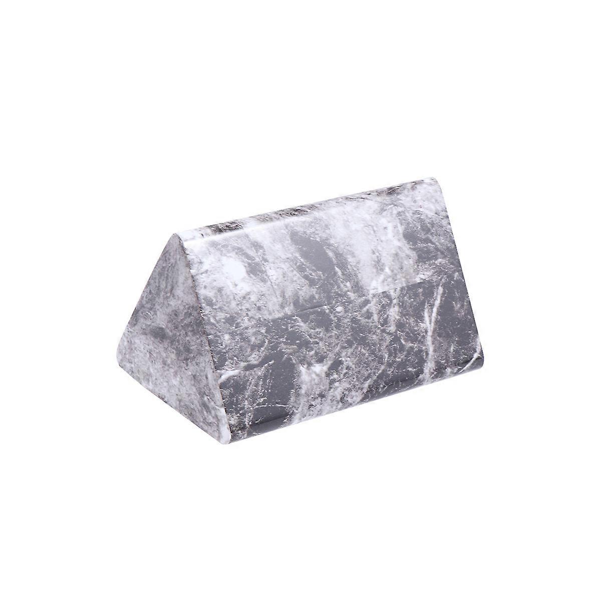 Desk Clocks Digital Triangle Shape Black Marble Pattern Alarm Clock With Temperature Display For Office 1Pcs