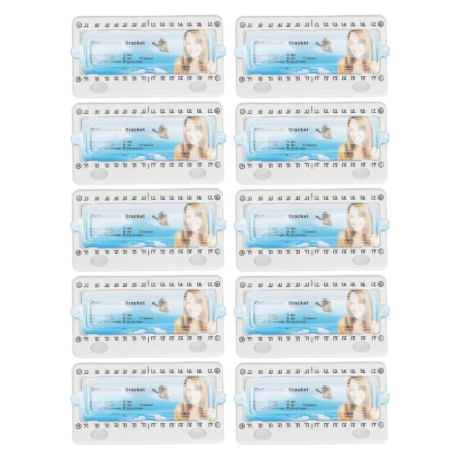 2025 Latest Model 200pcs Teeth Brackets Braces 0.018inch Bondable 345 Hooks To...