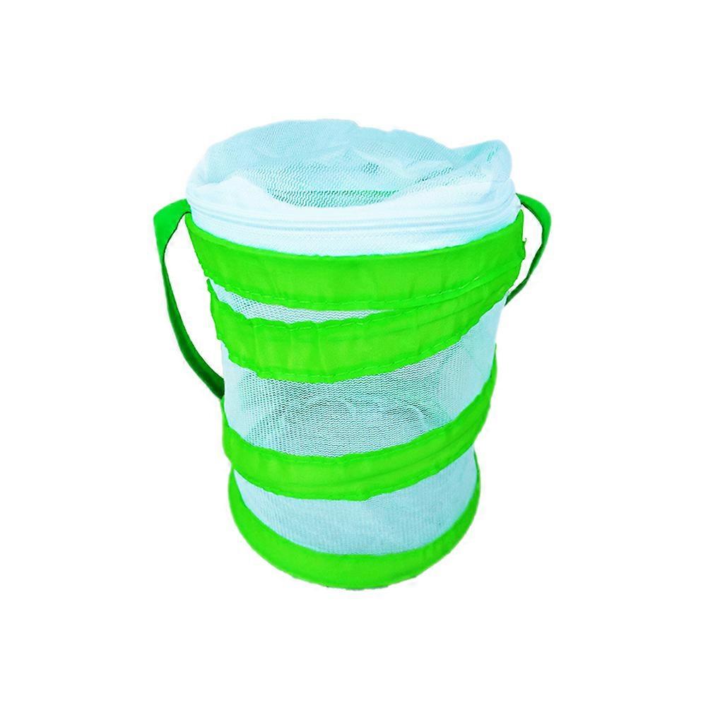 Insect Habitat Cage Net For Terrarium Small Size Foldable Pop- Green 14x15cm Catch Bugs 1Pack