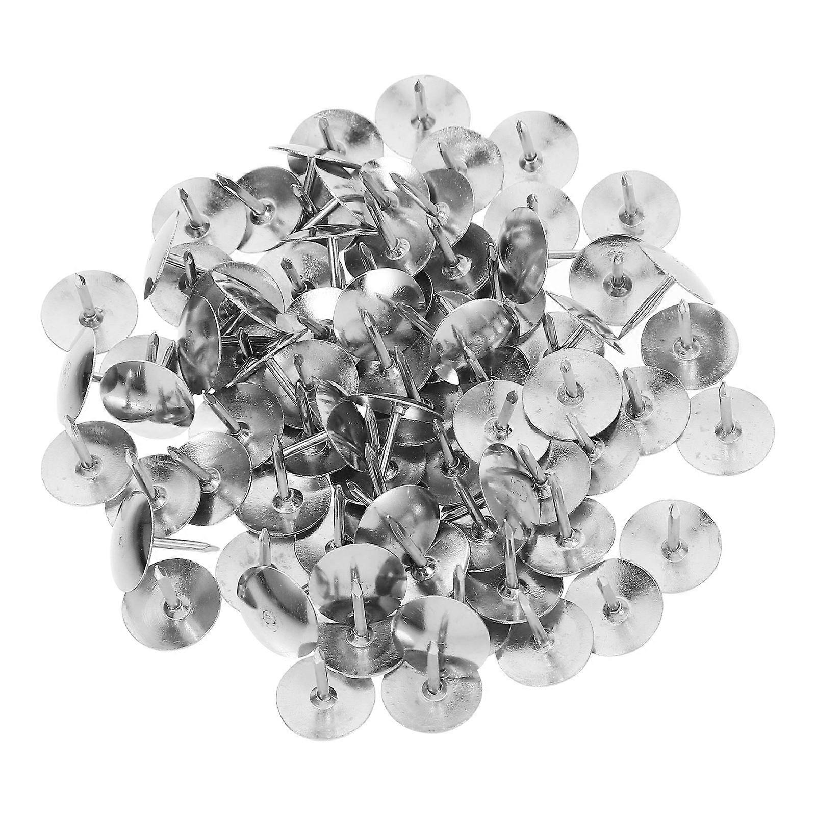 Aesthetic Thumb Tacks Novelty Shape Iron Material For Photo Walls Silver 1.00X0.90X0.90cm Scheduling 800Pcs