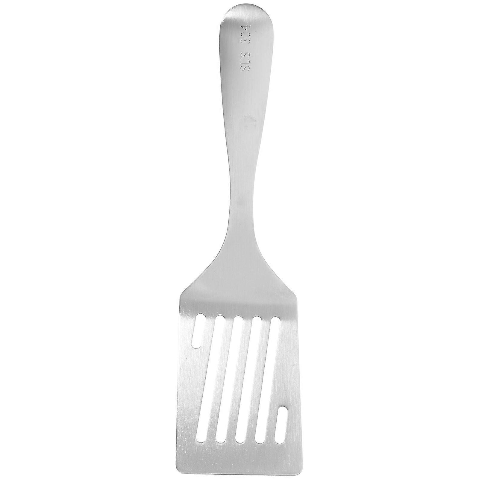 Heat Resistant Metal Pancake Turner with Short Handle, Nonstick Cooking Spatula for Flipping Steaks, Eggs, and Vegetables, Ergonomic Compact Design