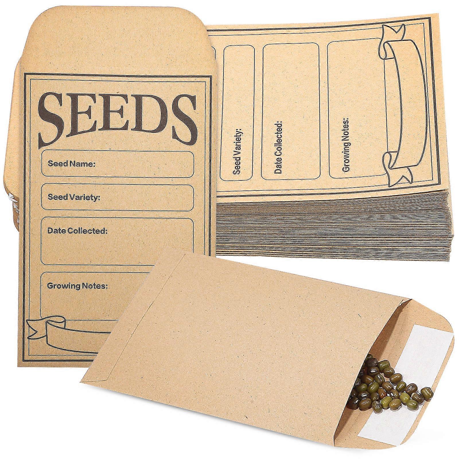 200pcs Kraft Paper Envelopes for Money, Seeds & Small Items – Self Sealing Storage Packets for Mailing, Packing & Crafting
